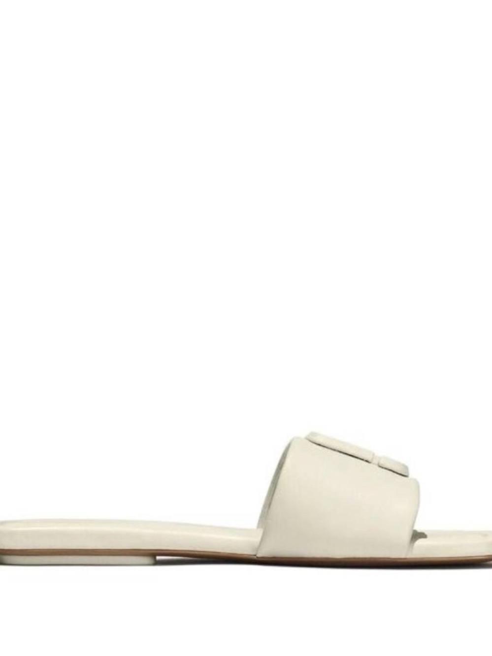 Marc Jacobs Cream Leather Slide Sandals